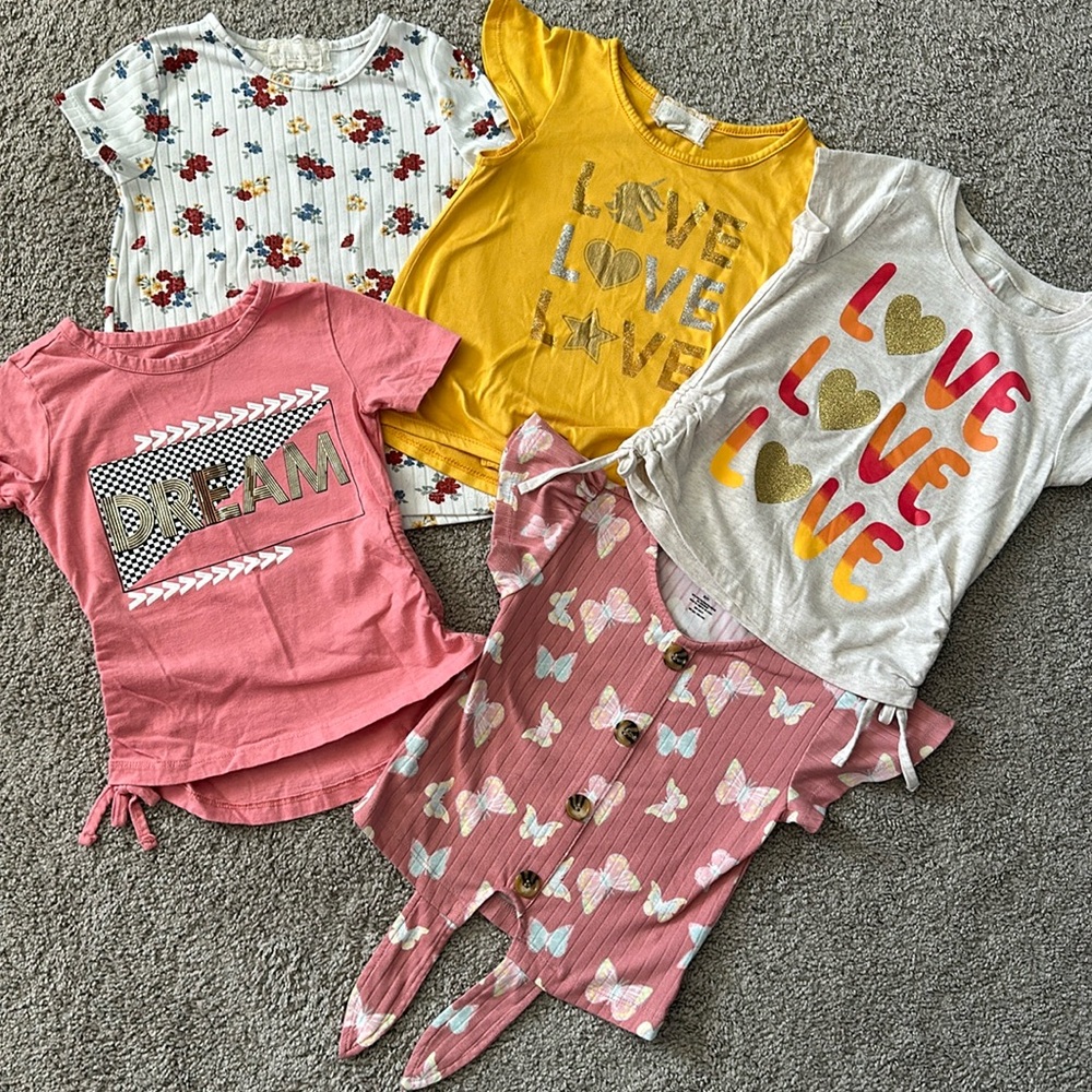 Bundle of Girls Size 4 Tops (5 total)